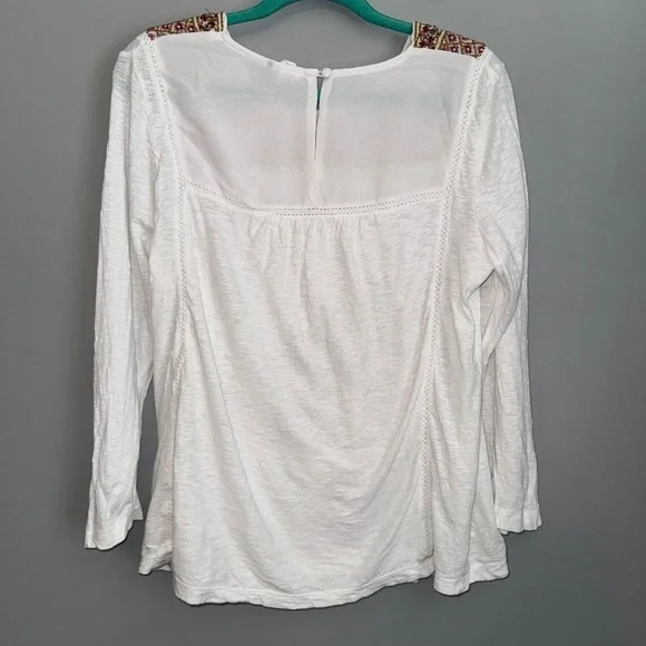 EUC Anthropologie Akemi + Kin Veyo Long Sleeve Blouse Size Large - Picture 7 of 8